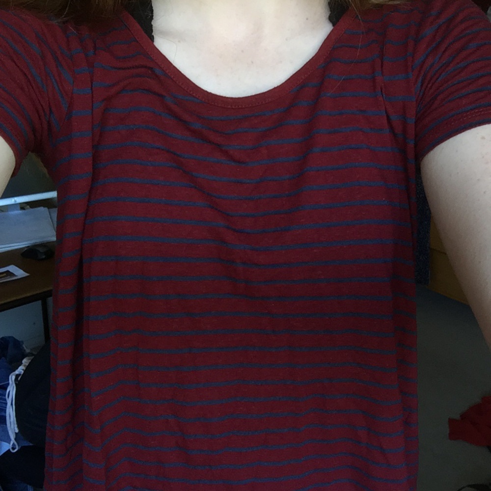 striped flowy t shirt
